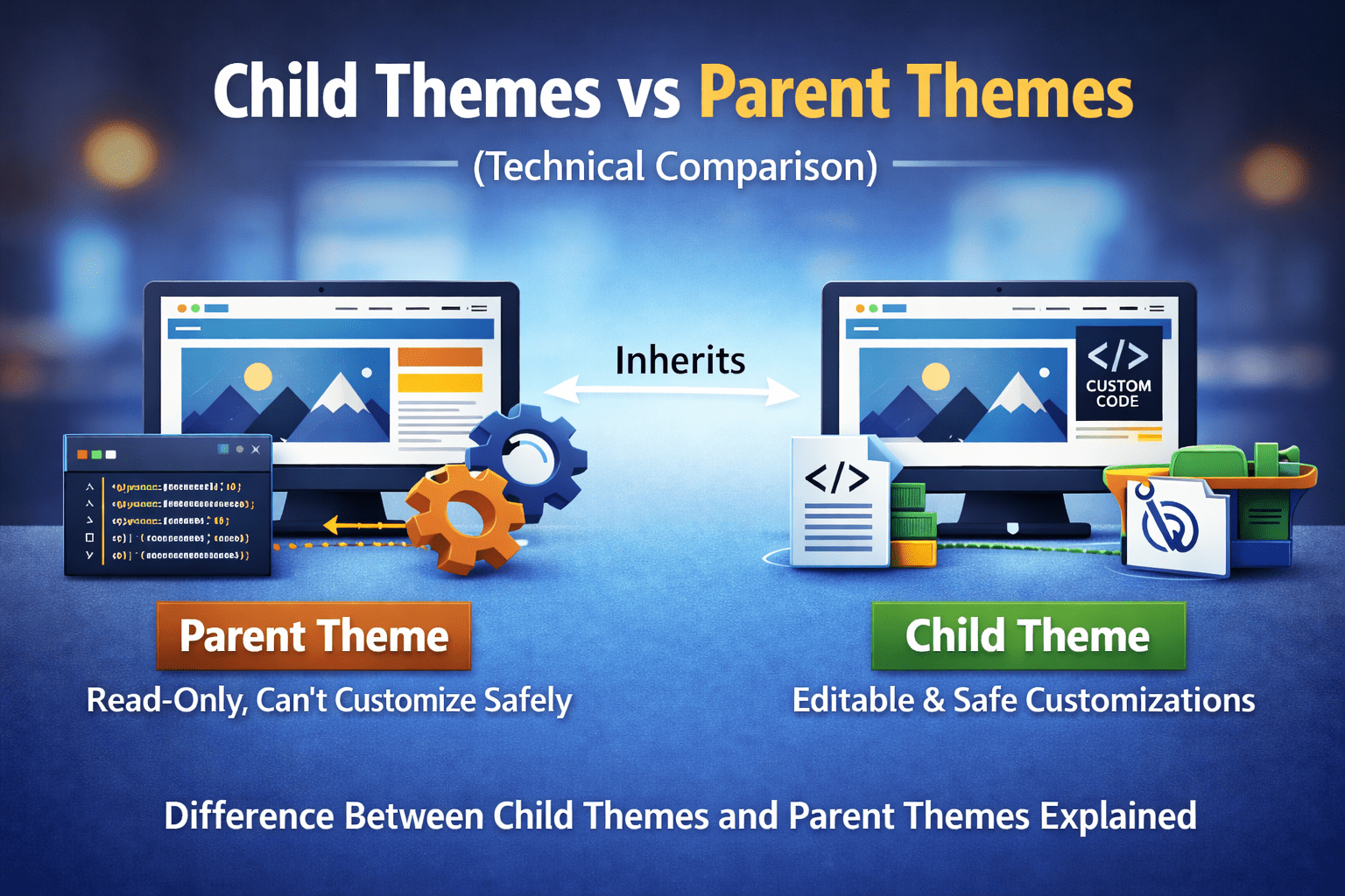 Difference Between Parent Theme and Child Theme Difference Between Parent Theme and Child Theme